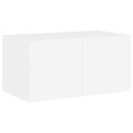 Unités murales TV avec LED 5 pcs blanc bois d'ingénierie – Image 7