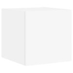 Meuble TV muraux 4 pcs avec lumières LED blanc – Image 6