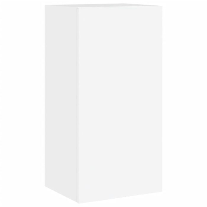 Meuble TV muraux 4 pcs avec lumières LED blanc – Image 7
