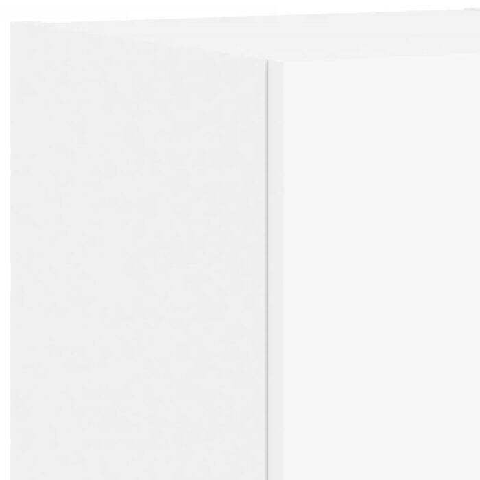 Meuble TV muraux 4 pcs avec lumières LED blanc – Image 9
