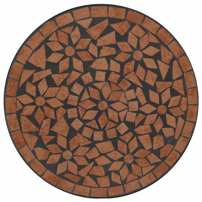 Table de bistro mosaïque terre cuite Ø50x70 cm céramique – Image 4