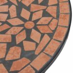 Table de bistro mosaïque terre cuite Ø50x70 cm céramique – Image 5