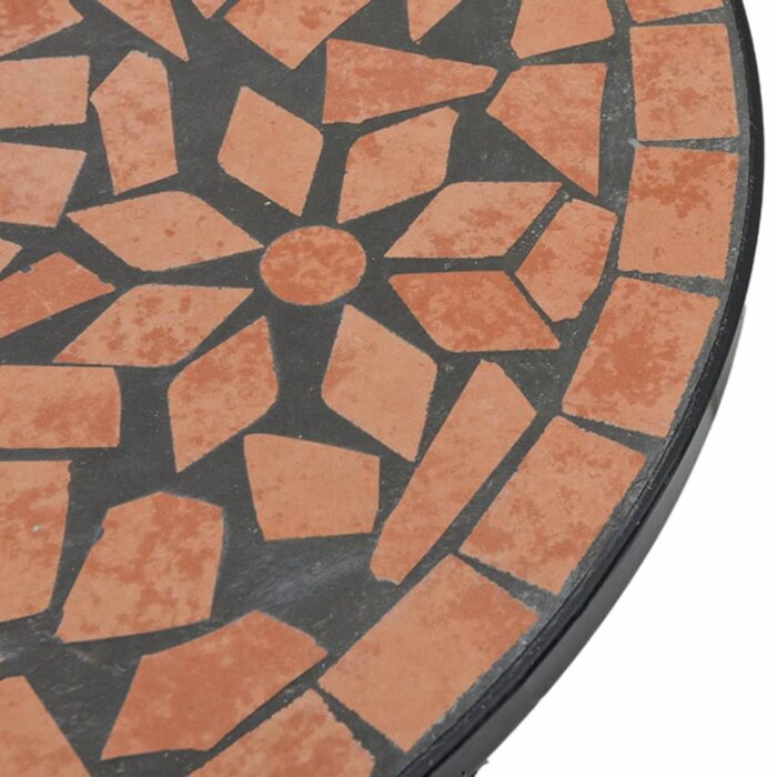 Table de bistro mosaïque terre cuite Ø50x70 cm céramique – Image 5
