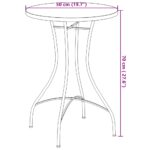 Table de bistro mosaïque terre cuite Ø50x70 cm céramique – Image 9