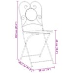 Chaises de bistrot pliables lot de 2 terre cuite céramique – Image 10