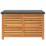 Boîte de rangement de jardin 90x48x55 cm bois d'eucalyptus – Image 2