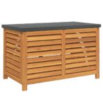 Boîte de rangement de jardin 90x48x55 cm bois d'eucalyptus – Image 4
