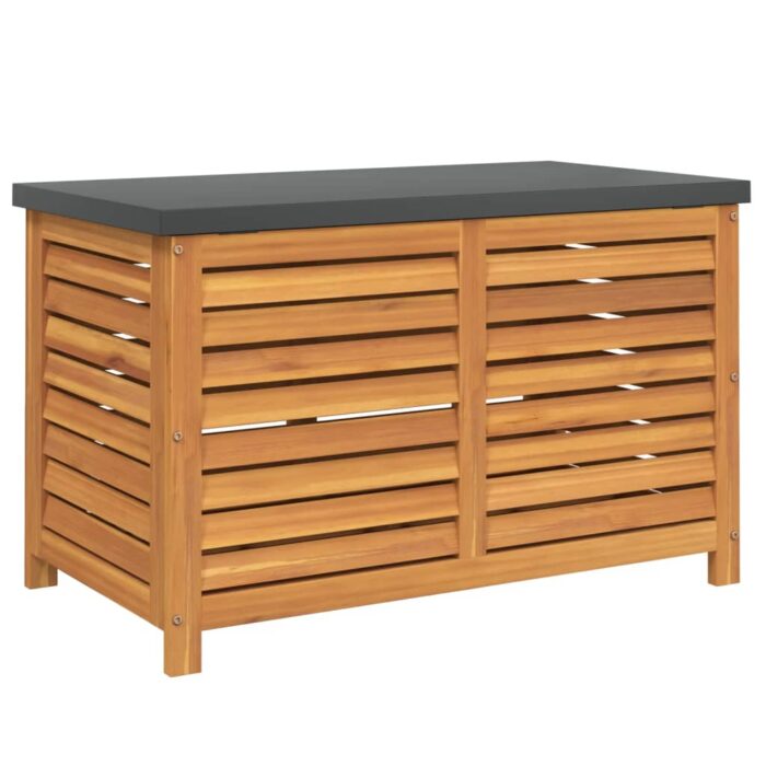 Boîte de rangement de jardin 90x48x55 cm bois d'eucalyptus – Image 4