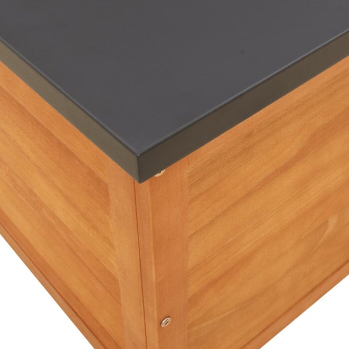 Boîte de rangement de jardin 90x48x55 cm bois d'eucalyptus – Image 6