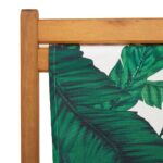 Chaise pliable plage motif de feuilles bois d'eucalyptus/tissu – Image 7