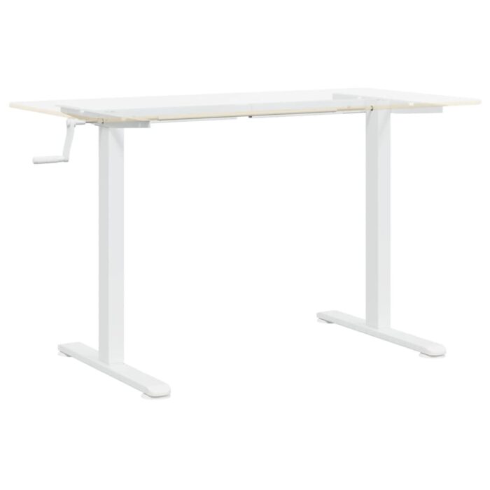 Cadre de bureau debout blanc (94-135)x60x(70-114) cm acier – Image 2