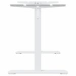 Cadre de bureau debout blanc (94-135)x60x(70-114) cm acier – Image 4