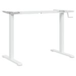 Cadre de bureau debout blanc (94-135)x60x(70-114) cm acier – Image 5