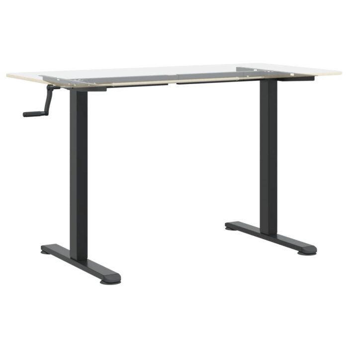 Cadre de bureau debout noir (94-135)x60x(70-114) cm acier – Image 2