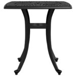 Table de jardin noir 53x53x53 cm aluminium coulé – Image 4