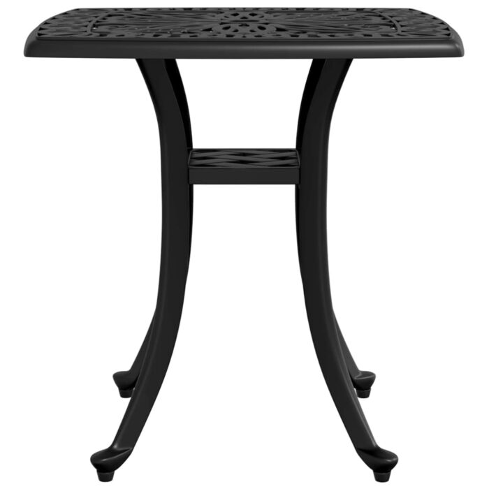 Table de jardin noir 53x53x53 cm aluminium coulé – Image 4