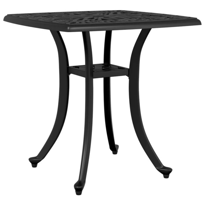 Table de jardin noir 53x53x53 cm aluminium coulé – Image 5