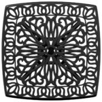 Table de jardin noir 53x53x53 cm aluminium coulé – Image 6