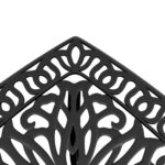 Table de jardin noir 53x53x53 cm aluminium coulé – Image 7