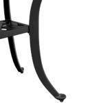 Table de jardin noir 53x53x53 cm aluminium coulé – Image 8