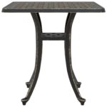 Table de jardin bronze 53x53x53 cm aluminium coulé – Image 3
