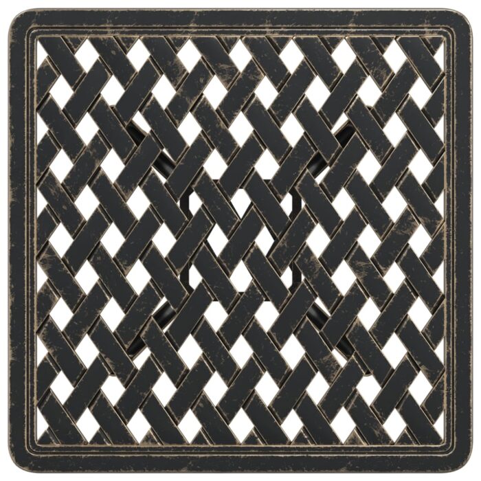 Table de jardin bronze 53x53x53 cm aluminium coulé – Image 6