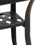 Table de jardin bronze 53x53x53 cm aluminium coulé – Image 8
