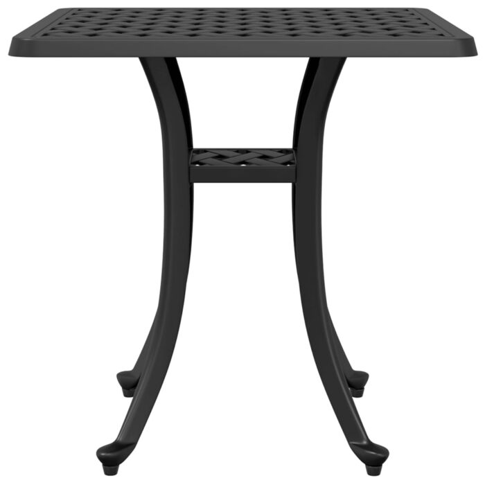 Table de jardin noir 53x53x53 cm aluminium coulé – Image 3