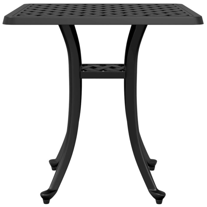 Table de jardin noir 53x53x53 cm aluminium coulé – Image 4