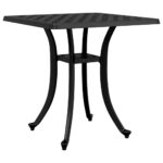 Table de jardin noir 53x53x53 cm aluminium coulé – Image 5