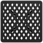 Table de jardin noir 53x53x53 cm aluminium coulé – Image 6