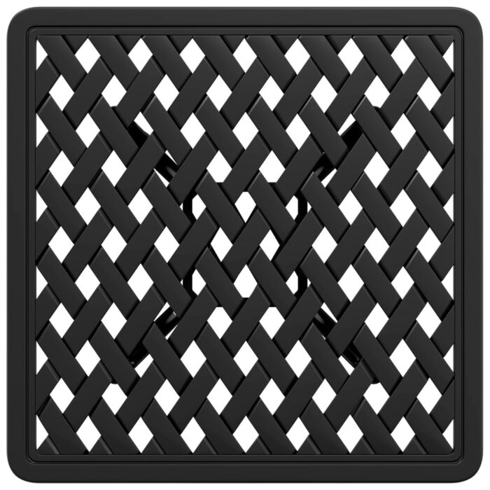 Table de jardin noir 53x53x53 cm aluminium coulé – Image 6