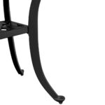 Table de jardin noir 53x53x53 cm aluminium coulé – Image 8