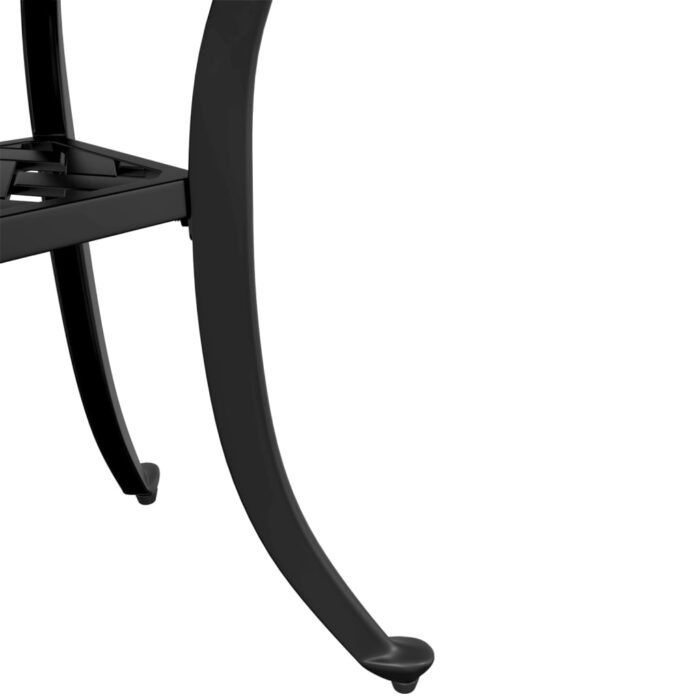 Table de jardin noir 53x53x53 cm aluminium coulé – Image 8