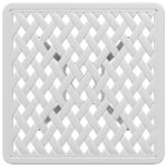 Table de jardin blanc 53x53x53 cm aluminium coulé – Image 6