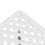 Table de jardin blanc 53x53x53 cm aluminium coulé – Image 7