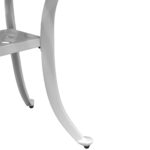 Table de jardin blanc 53x53x53 cm aluminium coulé – Image 8