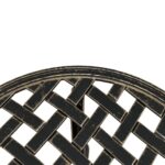 Table de jardin bronze Ø48x53 cm aluminium coulé – Image 7