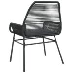 Chaises de jardin lot de 2 avec coussins noir résine tressée – Image 5