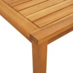 Ensemble de bistro 3 pcs gris résine tressée et bois d'acacia – Image 7