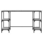 Bureau sonoma gris 140x50x75 cm métal et bois d'ingénierie – Image 3