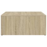 Tables basses gigognes 2 pcs chêne sonoma bois ingénierie métal – Image 4