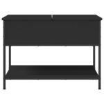 Table basse noir 70x50x50 cm bois d'ingénierie et métal – Image 3