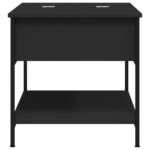 Table basse noir 70x50x50 cm bois d'ingénierie et métal – Image 4
