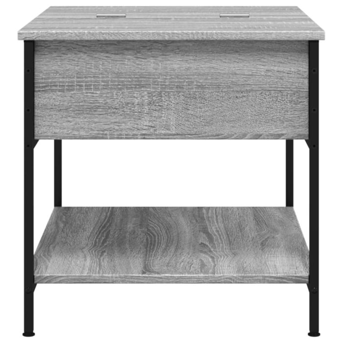 Table basse sonoma gris 70x50x50 cm bois d'ingénierie et métal – Image 4
