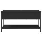 Table basse noir 100x50x50 cm bois d'ingénierie et métal – Image 3