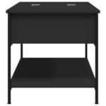 Table basse noir 100x50x50 cm bois d'ingénierie et métal – Image 4