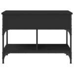 Table basse noir 70x50x50 cm bois d'ingénierie et métal – Image 3