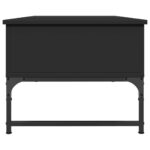 Table basse noir 100x50x40 cm bois d'ingénierie et métal – Image 4
