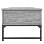 Table basse sonoma gris 100x50x40 cm bois d'ingénierie et métal – Image 4